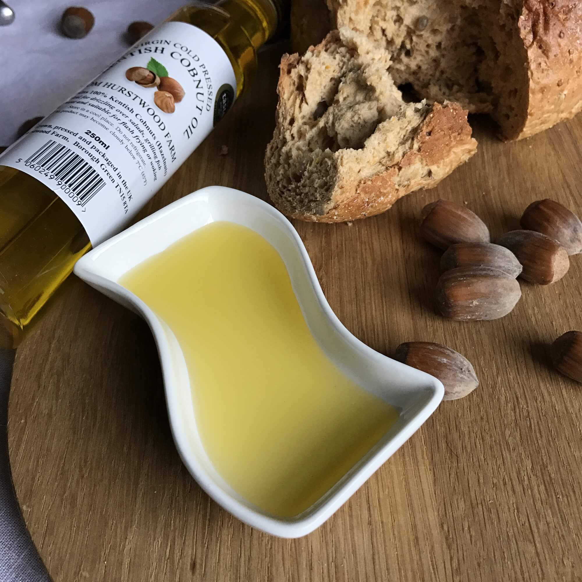 Featured on ITV Ade In Britain, BBC The Hairy Bikers, and ITV The Hungry Sailors. - This exclusive Kentish Cobnut Oil is grown, pressed and packaged by one of Potash Farm’s neighbours. It is ideal for drizzling over salads, grilling fish or meat and suitable for flash frying or woking.
