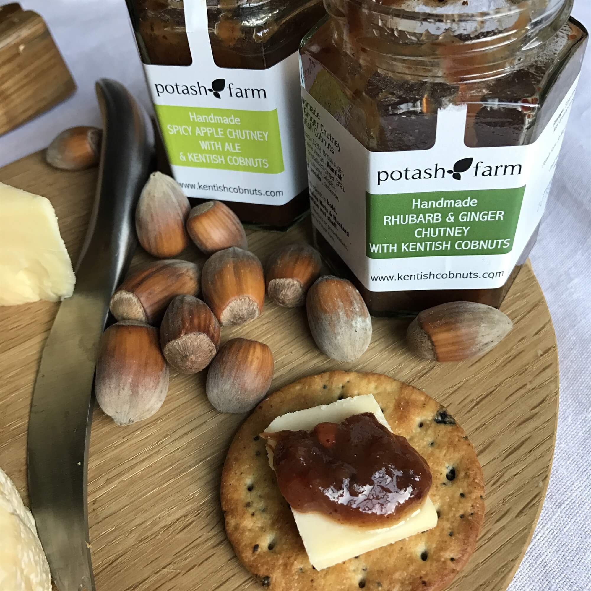 Featured in the Telegraph Magazine. - "The Potash Farm Rhubarb and Ginger Chutney with Kentish Cobnuts. Rich with fruit and slightly crunchy from the Cobnuts. Unlike any chutney I've had."
