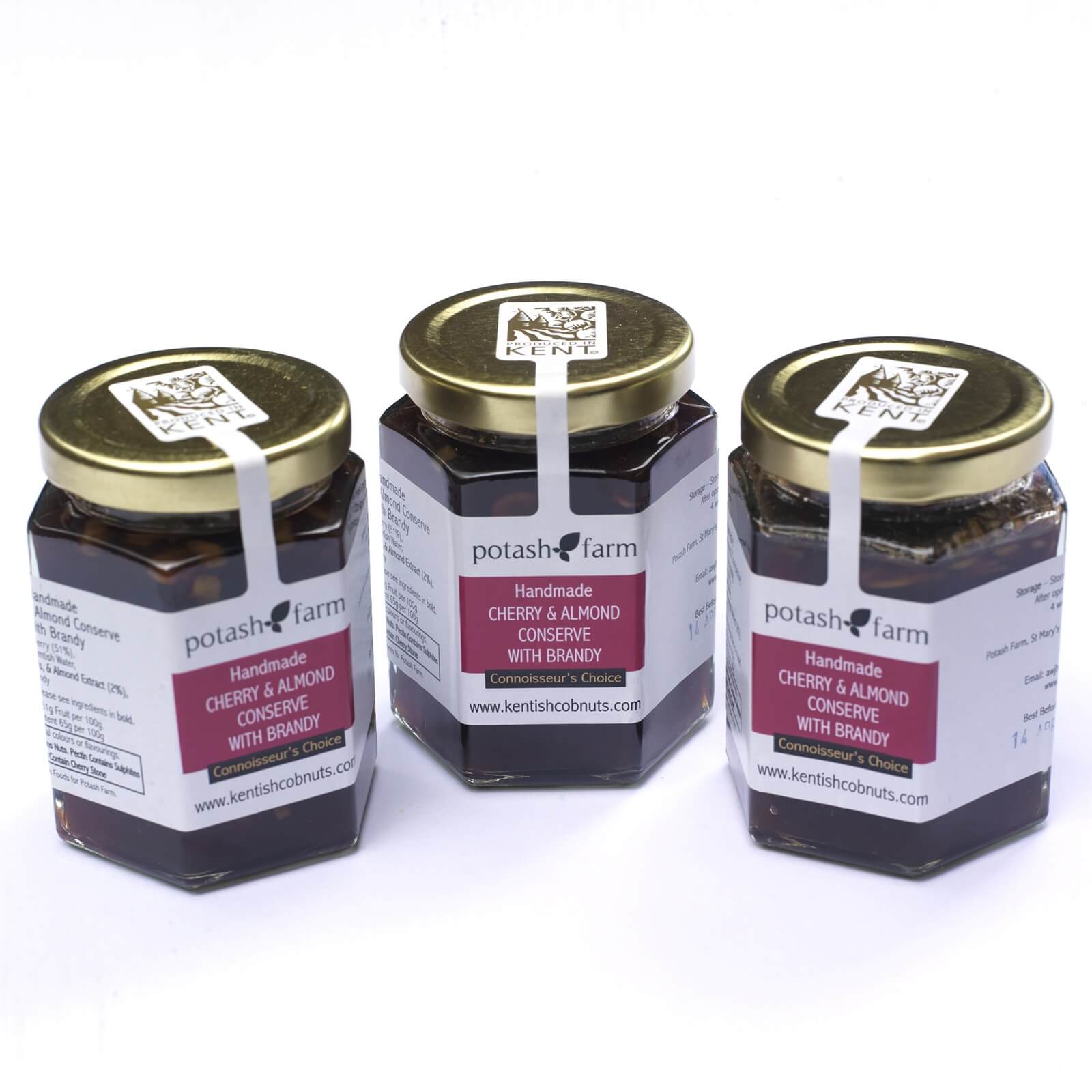 Cherry and Almond Conserve with Brandy - This luxury handmade connoisseur's choice conserve is made with the finest of ingredients and is a real treat to have on a lazy Sunday morning.