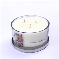 Three Wick Orchard Pear And Fresia Luxury Candle