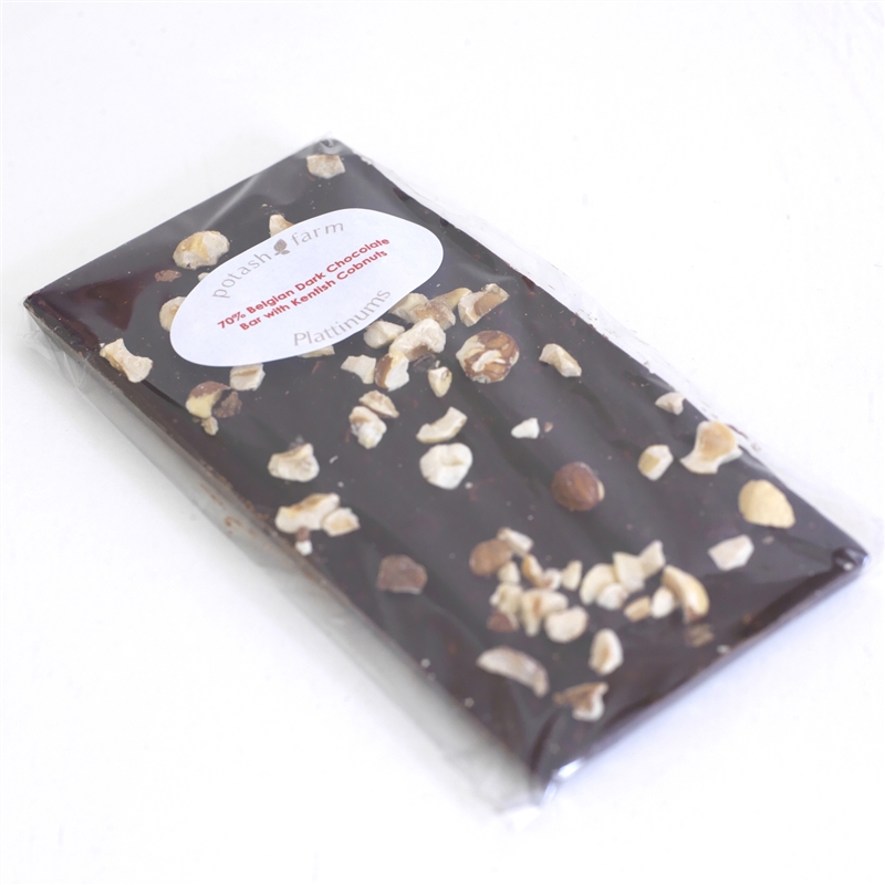 Belgian Dark Chocolate Bar with Kentish Cobnuts